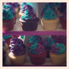Purple and Turquoise Tower