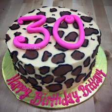 30th Cheetah Cake