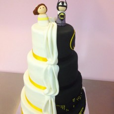 Batman and Elegant Wedding cake