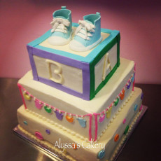 Blocks and Clothes Line Baby Shower