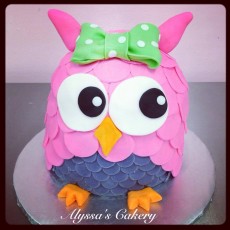 Pink 3D Owl