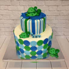 Turtle Baby Shower Cake