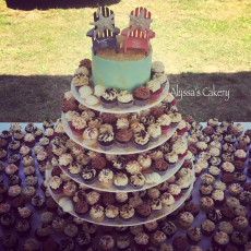Beach Cupcake Tower