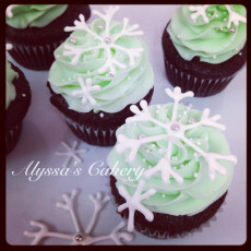 Mint Green Snowflakes