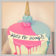 Ice Cream Cone Reveal Cake