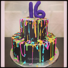 Paint Splatter Cake