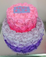 Pink and purple ombre rosettes