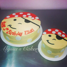 Pirate Cake with matching Smash Cake