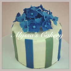 Hydrangea Bridal Shower-Cupcake Tower Topper