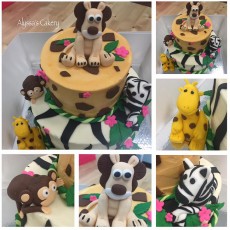 Zoo themed Birthday Cake