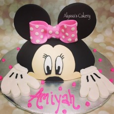 Minnie Mouse head Happy Birthday