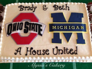 Ohio State and Michigan Grooms Cake!
