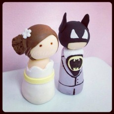 Bride and Batgroom Cake Toppers
