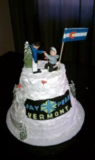 Engagement Cake-Ski Mountain