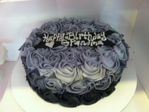 Black and Grey Ombre Rosettes