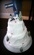 Engagement Cake-Ski Mountin