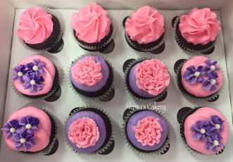 Pink and Purple Cupcakes