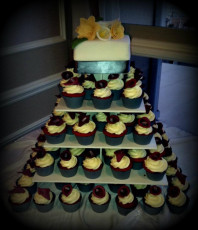Calla Lily Cupcake Tower