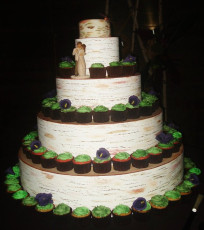 Birch Tree Cupcake Tower