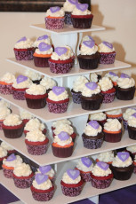 Purple Cupcake Tower