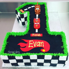 Cars One Shaped Cake