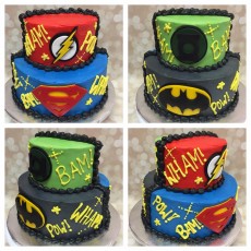 Superhero Tiered Cake