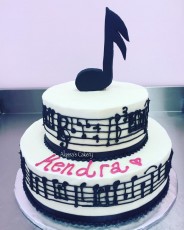 Music Note and Sheet Tiered Cake