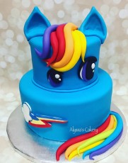 Rainbow Dash My Little Pony Tiered Cake