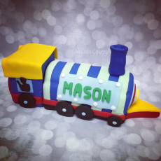 Train Rice Treat with Fondant