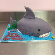 Shark shaped cake