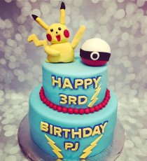 Pokemon-Picachu-Pokeball Cake
