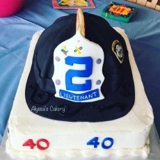 Firefighter Helmet Cake