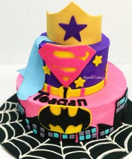 Girly Superhero Cake
