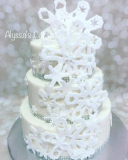 Snowflake Tier Cake