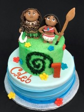 Moana and Maui Fondant Cake