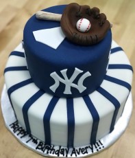 Yankee Tiered Fondant Cake