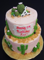 Light Pink Desert Cactus Cake