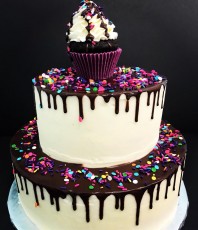 Cupcake Drip Tiered Cake