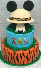Mickey Mouse Safari Tiered Cake
