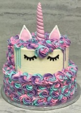 Unicorn Tiered Drip Cake