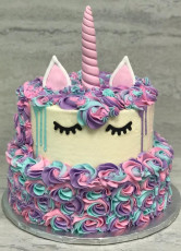 Unicorn Tiered Drip Cake