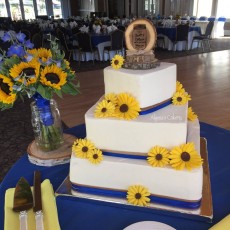 Royal Blue and Sunflowers