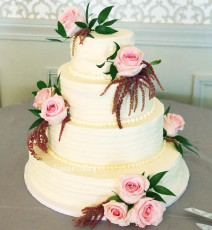 White with Fresh Flowers