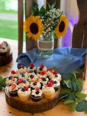 Mini Cupcakes with Fresh Fruit