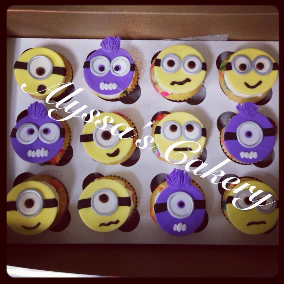purple minion cupcakes