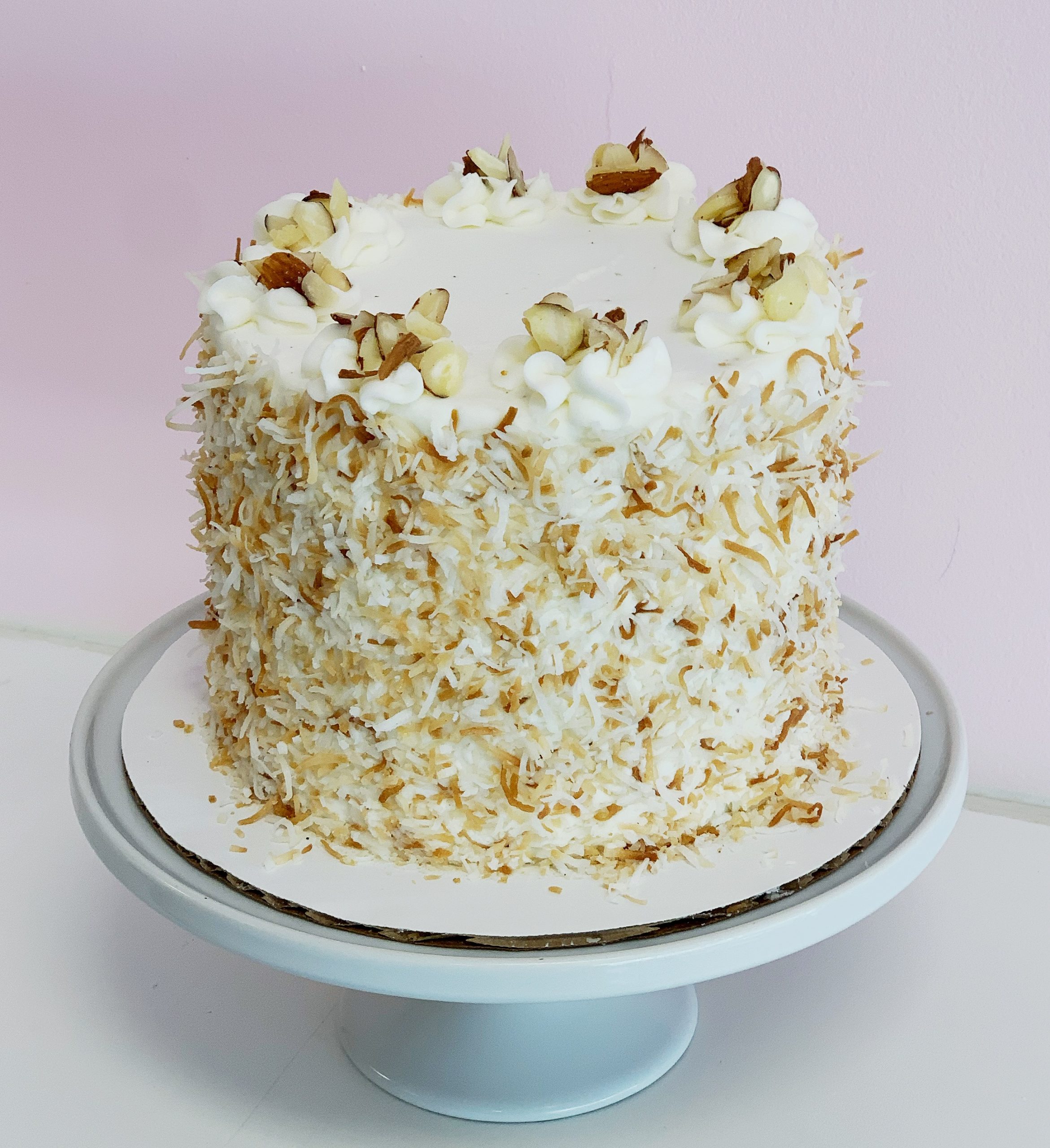 Eggless Almond Sponge Cake Recipe From Scratch - Nitha Kitchen